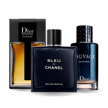 ZESTAW: SAUVAGE DIOR, BLEU DE CHANEL, DIOR HOMME INTENSE