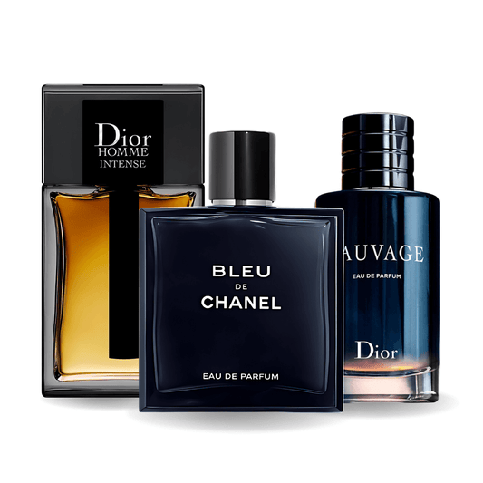 SAUVAGE DIOR, BLEU DE CHANEL, DIOR HOMME INTENSE